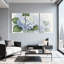 «Blue Hydrangea», reproduction d'art sur toile tendue sur toile, ensemble de 3-1701026321