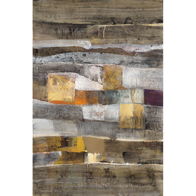 Pueblo I by Albena Hristova - Painting on Canvas, Black Floater Framed, 122 cm H x 81 cm W