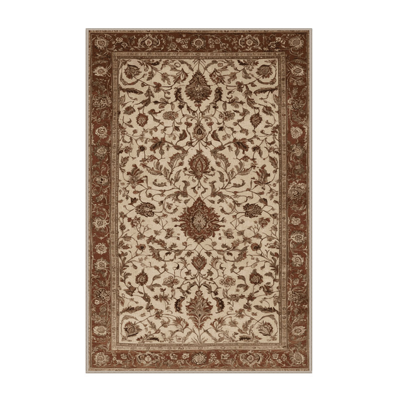 Tapis brun lavable à la machine, Rectangulaire 2 pi x 3 pi