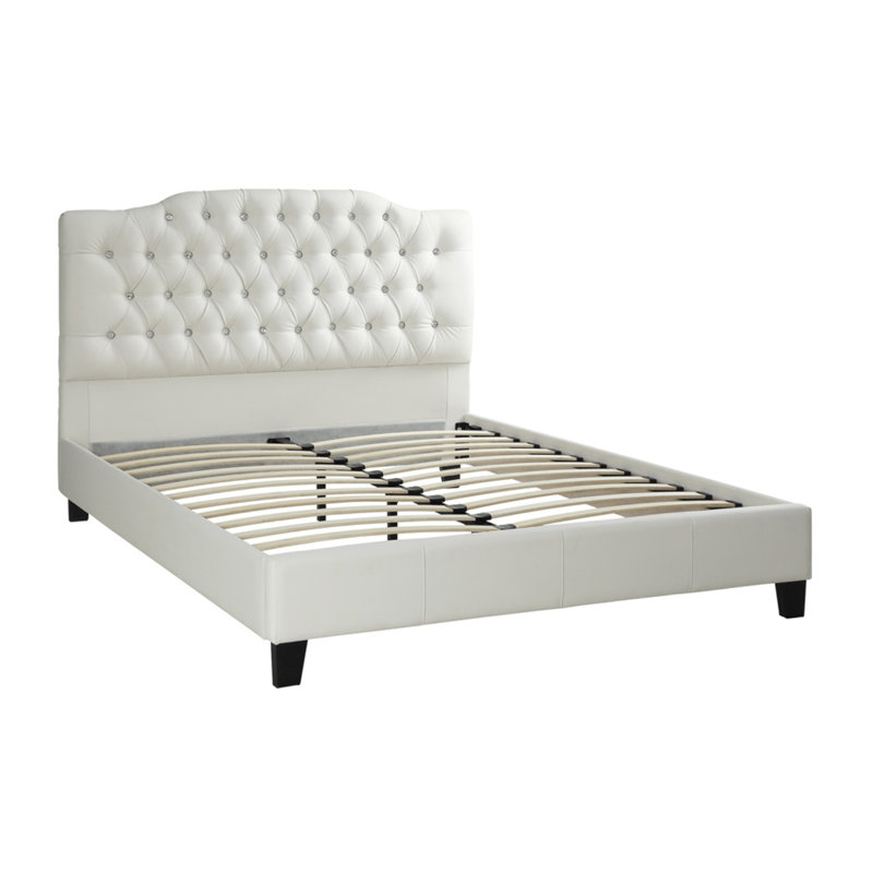 Vegan Leather Platform Bed, King