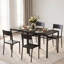 Ensemble de table de salle à manger 3 pièces pour 2 avec support de rangement sous la table et chaises Tuck-Under-1720337085-1720337084