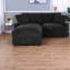 Canapé modulaire en polyester noir compact avec rangement pour salon moderne