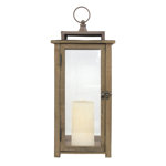 Wood Tabletop Lantern