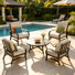 Ensemble de conversation de terrasse en aluminium avec coussins Sunbrella® pour 4 personnes Chamber