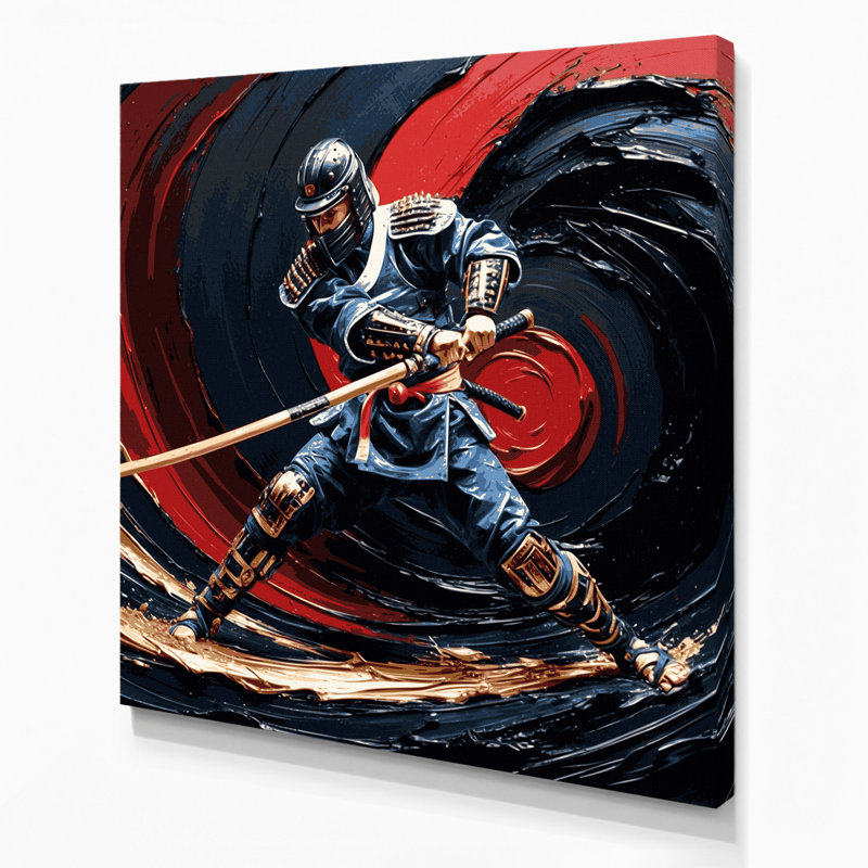 Art mural sur toile Sports Kendo, H 32 po x l 32 po