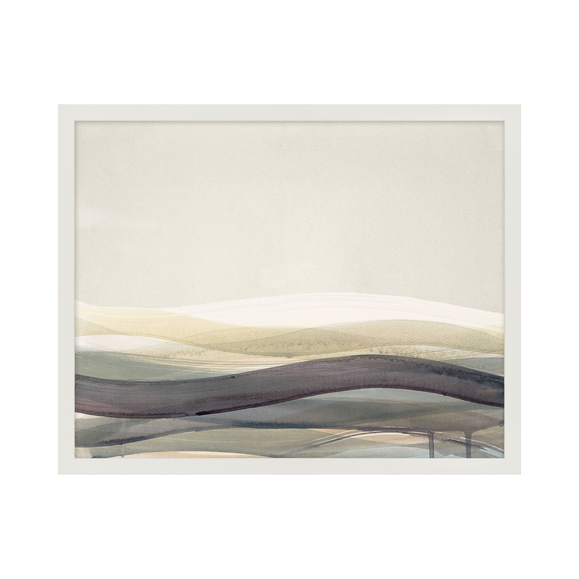 Preliminary II by Beth James, White Framed, 30" W x 24" H