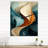 Teal Abstract Vintage Elegant Wave - Abstract Shapes Vintage Wall Clock-99637096