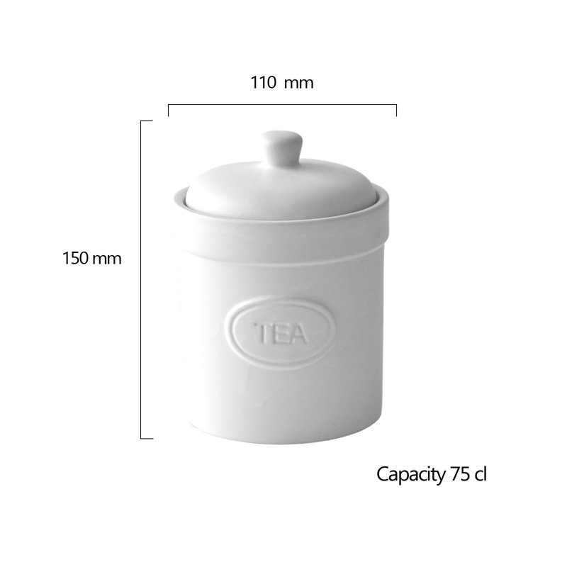 Tea Canister, White