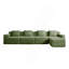 Canapé modulaire modulaire en L à 4 places sans os, canapé modulaire Cloud avec assise profonde, canapé modulaire moderne à 4 places avec coussins décoratifs et 1 repose-pieds mobile, tissu en velours côtelé-1278755378