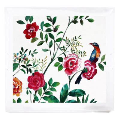 Lost Pavillion Floral No 8 Acrylic Square Decorative Tray