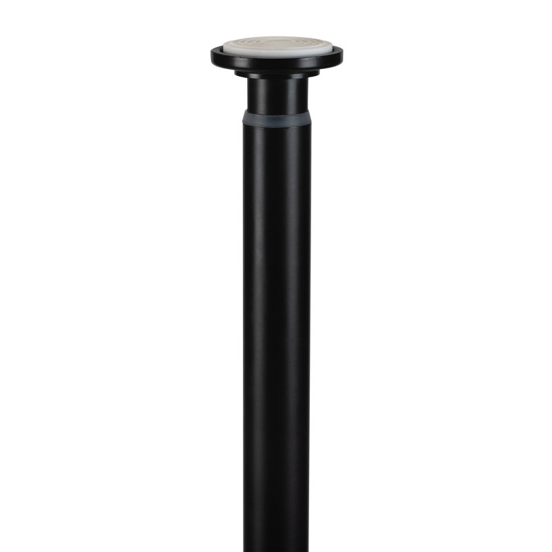 Ikemsinachi Steel, Zinc Alloy Adjustable Tension Rod, Matte black, 24" - 42"