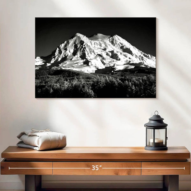 Alvord - Mont Shasta - monochrome, H 24 po x l 36 po