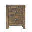 Table de chevet avec rangement en bois de noyer antique pour 2 personnes
