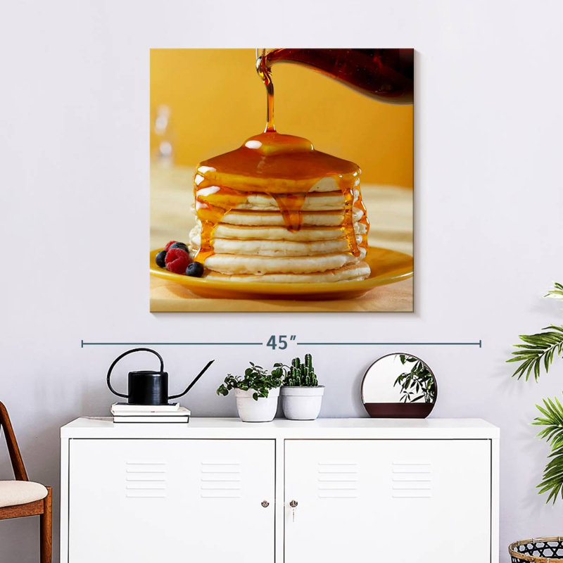 Arney Syrup On Pancakes, 30" H x 30" W