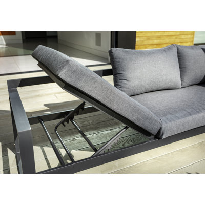 Vienna 3 Seat Lounge Set With Intergated Lounger