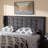 Dark Grey Fabric Queen Button-Tufted Nail Head Winged Headboard, 49.32" H X 66.18" W X 7.24" D-716430162-716430164
