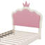 Lit simple tapissier Princess avec tête de lit couronne-236897317
