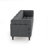 4 - Piece Upholstered Gray Tufted Corduroy Modular Sectional with Pillow Back-612901932-612901931-613108627