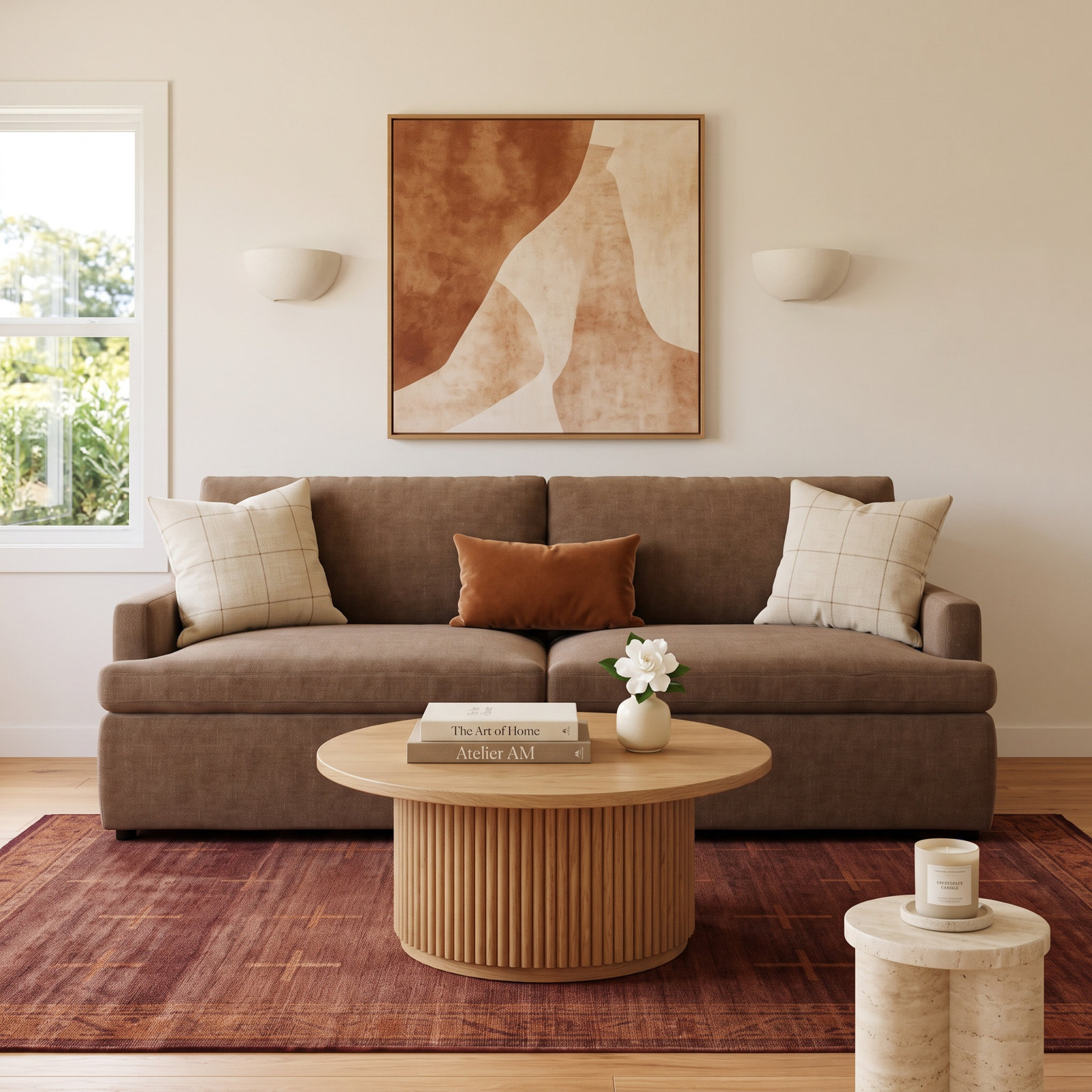 Essex 90'' Sofa, Andrew Cognac Performance Chenille