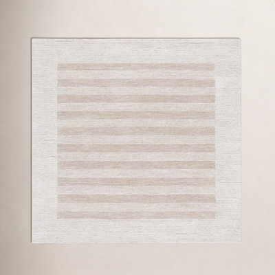 Hand-Tufted Striped Wool Rug