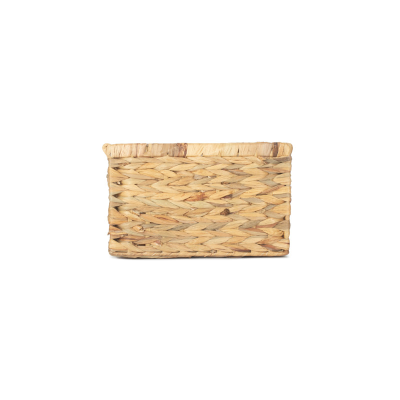 Wicker Water Hyacinth Storage Basket, 18cm H x 29cm W x 22.5cm D