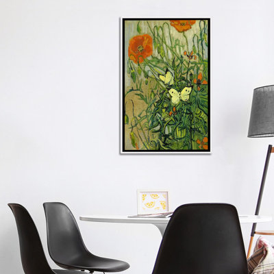 «Butterflies and Poppies» par Vincent Van Gogh - reproduction
