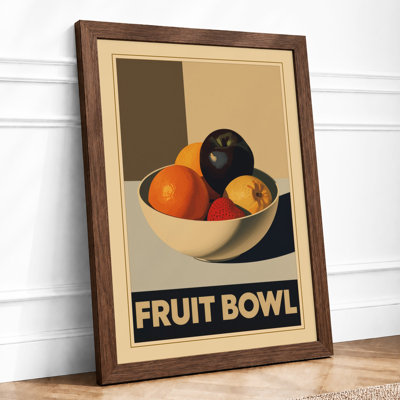 Fruit Bowl Art Deco - Framed Print