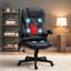 Chaises de bureau noires de 64,8 x 71,1 x 120 po avec rangement, télécommande et conception réglable