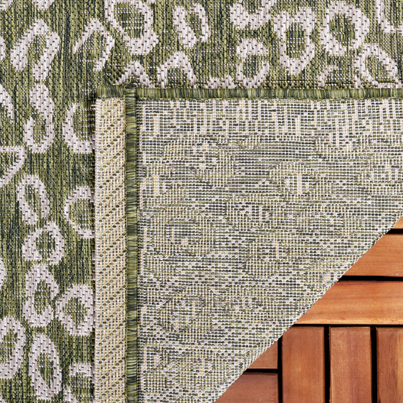 Tapis d'intérieur / extérieur Courtyard Performance Abstract, Rectangle 6 pi 7 po x 9 pi 6 po