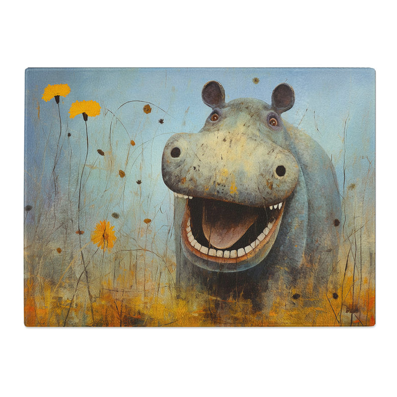 Hippo Contemporary  Glass Chopping Board