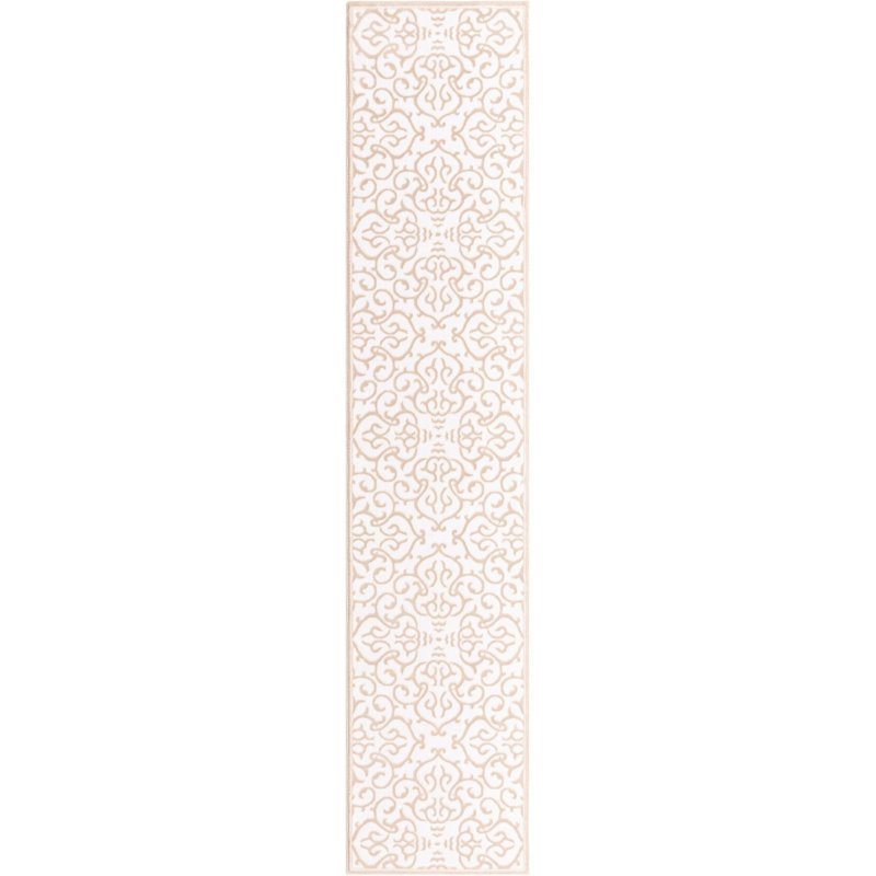 Tapis contemporain Emigdio couleur neigeuse