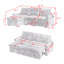 Canapé-lit convertible 3-en-1 en chenille - Méridienne réversible avec rangement caché et poches latérales pour les petits espaces-1119582350
