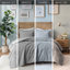 Édredon en fausse fourrure à motif médaillon brodé double / grand taille gris avec intérieur taille élément