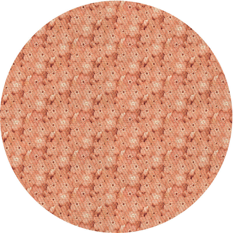 Geometric Indoor Rug, Round 4'