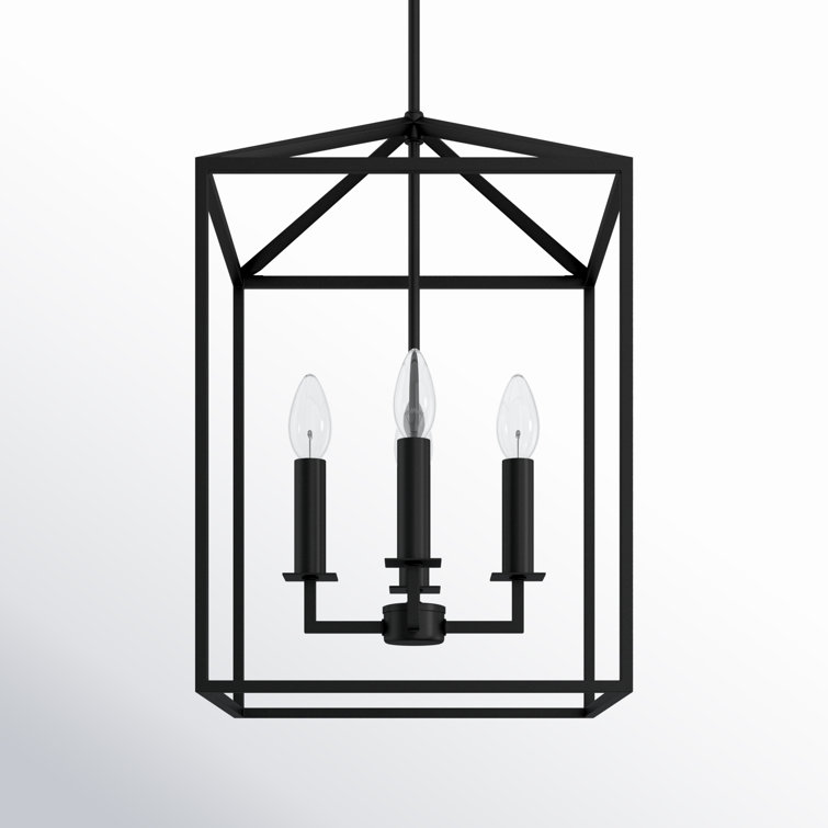 Ellis 4 - Light Dimmable Lantern Square / Rectangle Chandelier