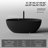 Monblari 55" X 27.5" Solid Surface Freestanding Black Soaking Bathtub With Overflow And Pop-Up Drain For Bathroom-124328620-124328618