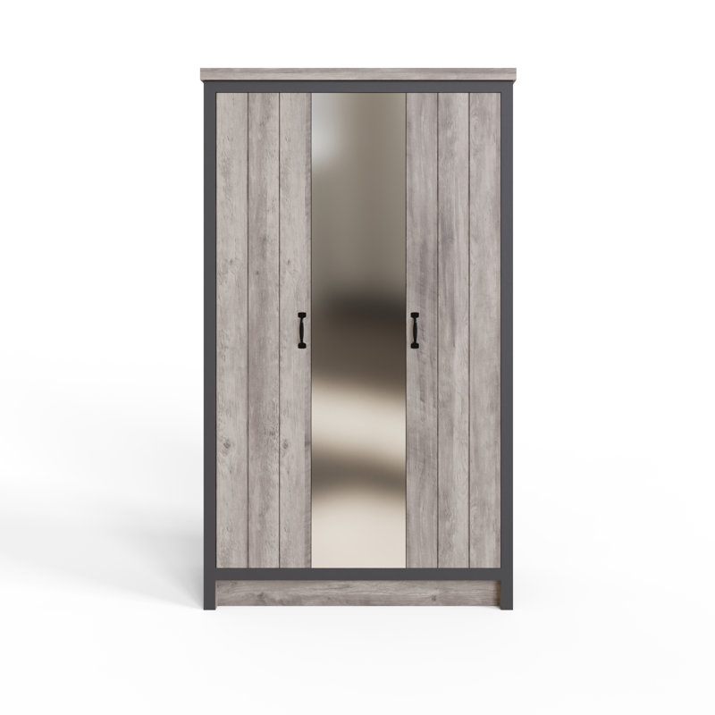 Manufactured Wood Wardrobe, Grey