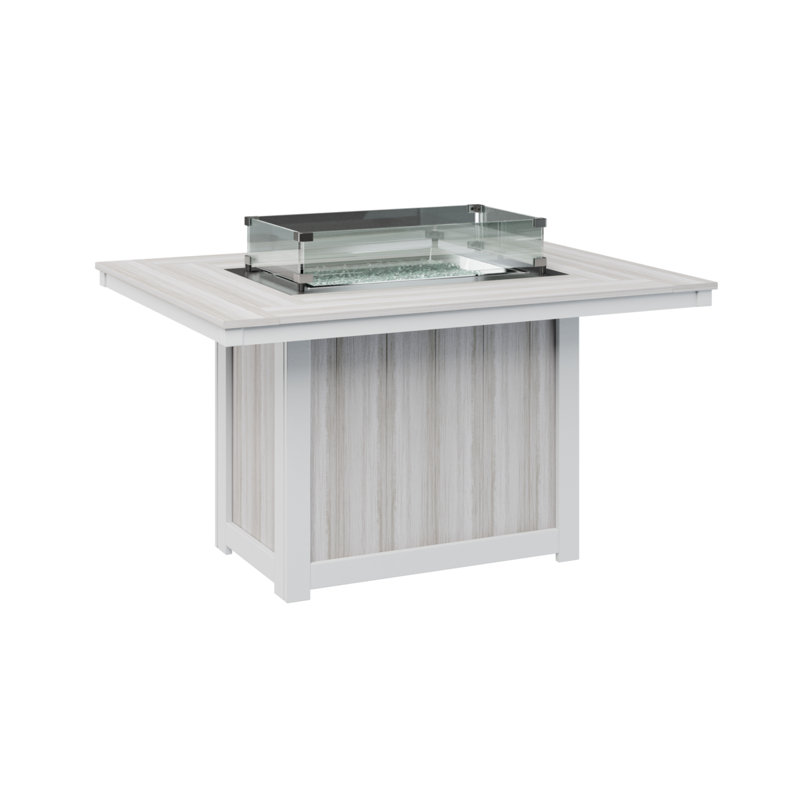 Foyer de table rectangulaire 54 po Berlin Gardens Donoma, H 30,37 po x l 53,87 po x P 41,37 po, Coquillage