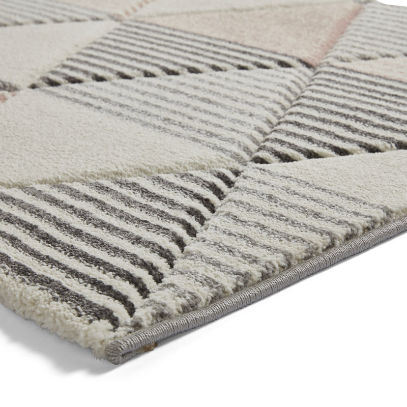 Stanchfield area rug Machine Woven Rectangle Grey/Rose, Rectangle 120 x 170cm