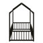 Lit sur pied Montessori avec conception de maison et clôture de protection-1085144390-1085144389