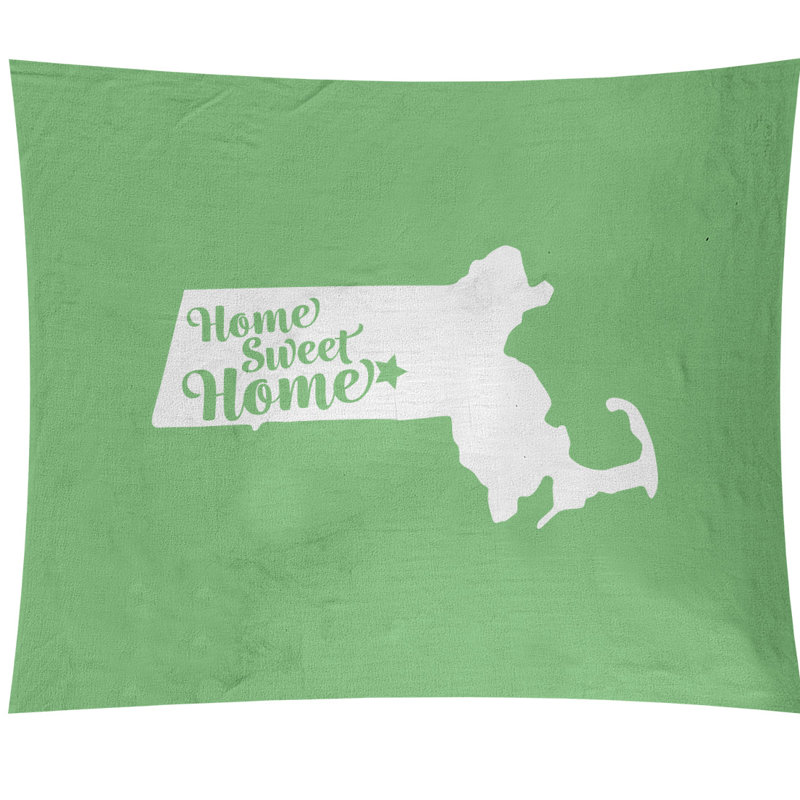 Tapisserie murale Home Sweet Worcester, H 88 po x l 104 po, Vert