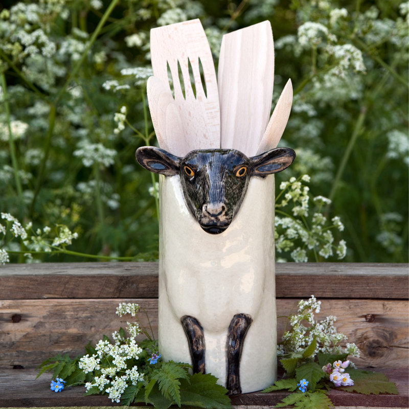 Utensil Pot - Sheep - Suffolk Sheep Black