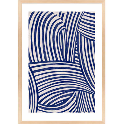 Blue Waves 1 by Marco Marella for Studio M - Framed Wall Art