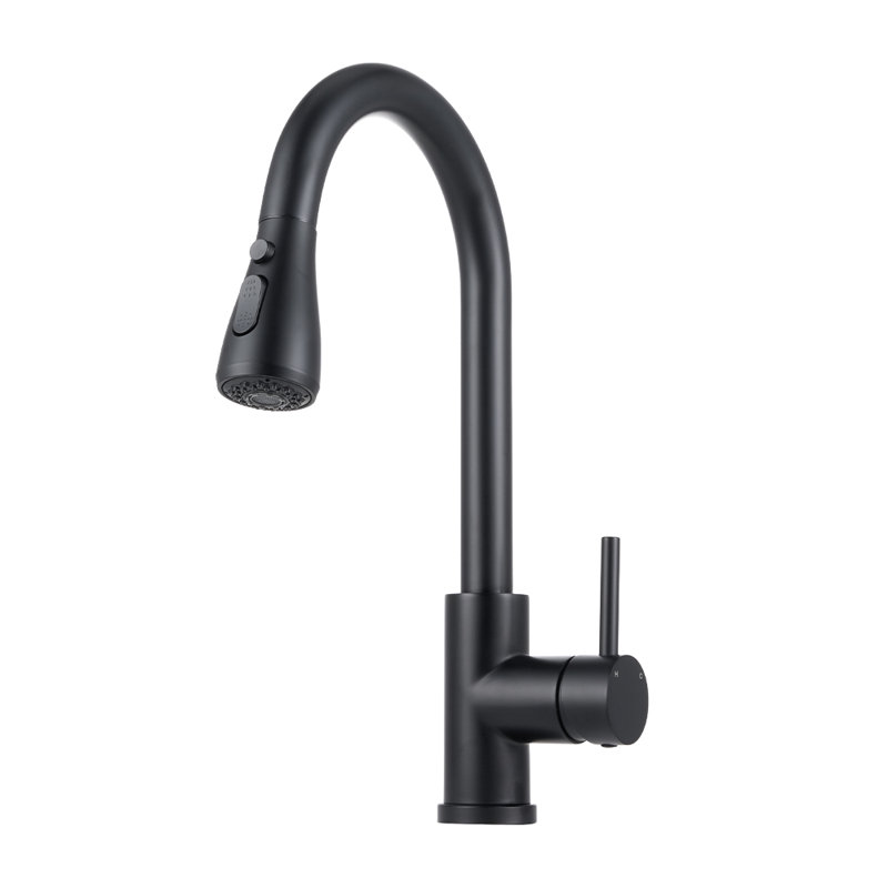Belfry Kitchen Pull Out Touchless Kitchen Faucet, Black