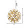 Menges 42-Light Gold Dimmable Globe LED Chandelier