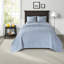 Ensemble de literie réversible en coton bleu, ensemble de courtepointe simple TG