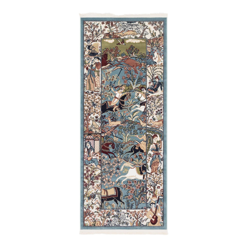 Ledger Oriental Indoor Rug, Runner 2' x 6'1", Blue