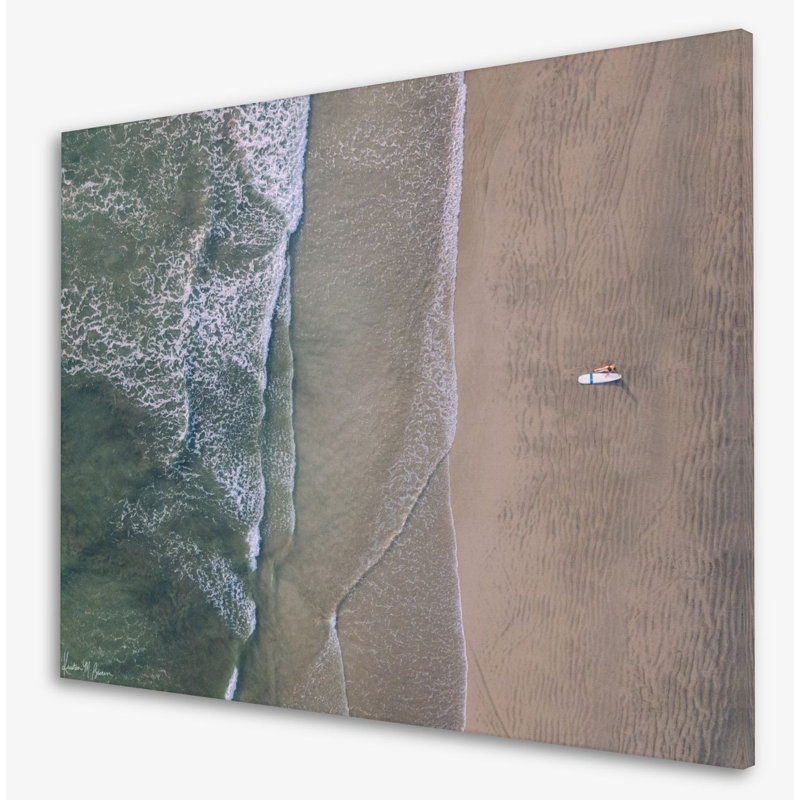 Salt + Water Framed Photographic Print Canvas, 24" H x 18" W x 1.25" D, Wrapped Canvas