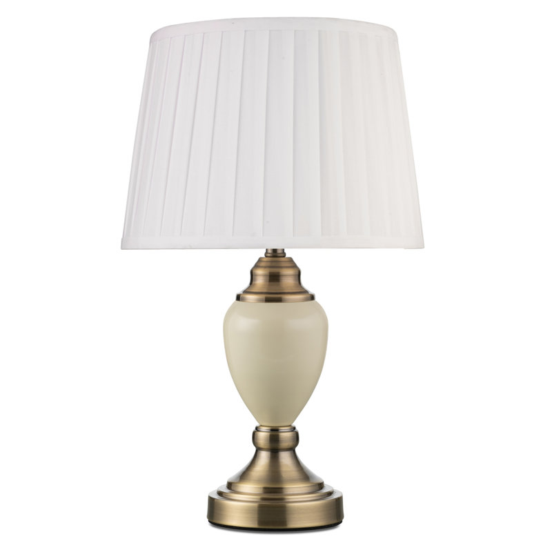 Southall Metal Table Lamp, Cream Base/Ivory Shade