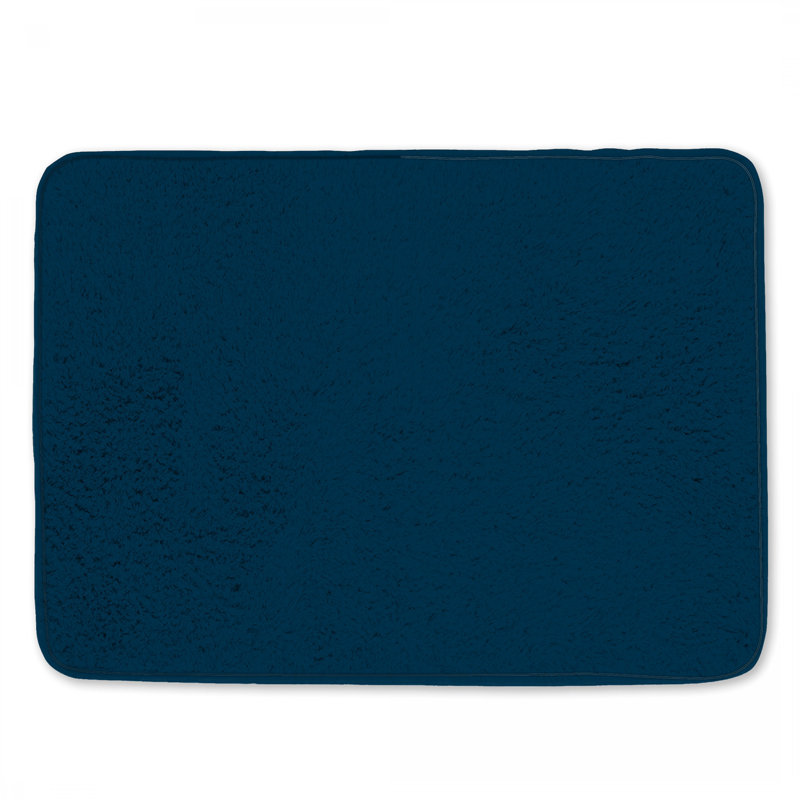 Solid Teal Background Bath Mat, 24in W x 17in L
